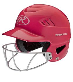 Rawlings | COOLFLO Batting Helmet with Facemask | Fastpitch Softball | One Size Fits Most (6 1/2” – 7 1/2”)