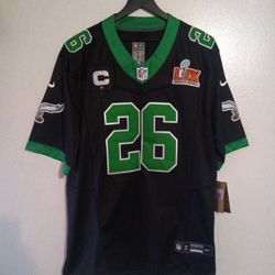 Philadelphia Eagles Jersey Shaquan Barkley Size Large Super Bowl Jersey