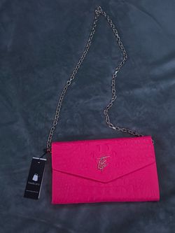 Tote&Carry Hot Pink Crocodile Print Purse