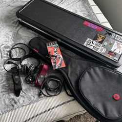 Guitar cases and gear 