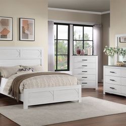Queen Bed, 1 Night Stand, Dresser And Mirror 
