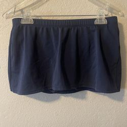 Size S Merina, Woman’s Navy Blue Swimsuit Skirted Bikini Bottom, Size S