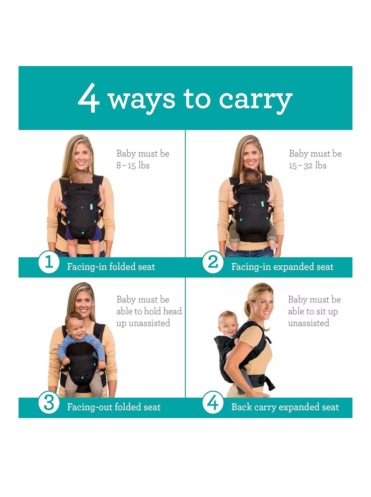 Infantino Flip 4-in-1 Convertible Baby