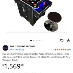 Full Size Commerical Grade Cocktail Arcade Machine 
