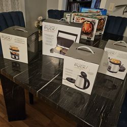 4 - Kitchen Tools New In Box 1-Parini Duet Sandwich Maker, 1 - 7 Cup Cordless  Water Kettle, 1 -1.5 Cup Portable Rice Cooker, 1 - Food Steamer 