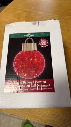 Kurt S. Adler 150mm LED Red Ball Ornament