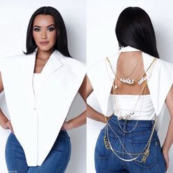 So Icy Chained Top (White)