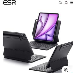 iPad Air 13 Inch Case Keyboard (M3/M2, 2025/2024), Easy-Set Magnetic Stand, Portrait/Landscape Mode, Removable Case with Multi-Touch Trackpad, Rebound