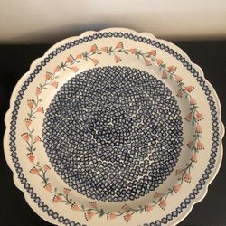 16 1/2” Hand Made in Poland/ Polish Pottery Platter