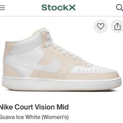 Nike Court Vision Mid Guava Ice White (Women's)