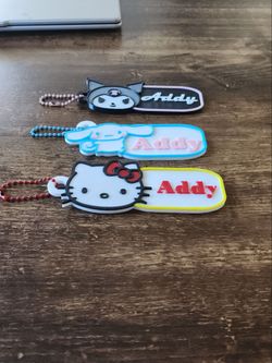 PERSONALIZED HELLO KITTY AND FRIENDS KEYCHAIN