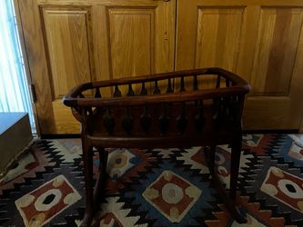 Hand made African Mahogany cradle