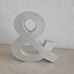Silver Ampersand Decorative Letter Sign