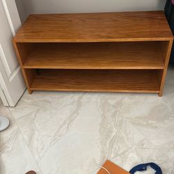 Custom made Oak shoe rack