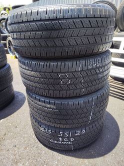 4 good tires size 275-55-20 all 4 for $240 free installation and balance