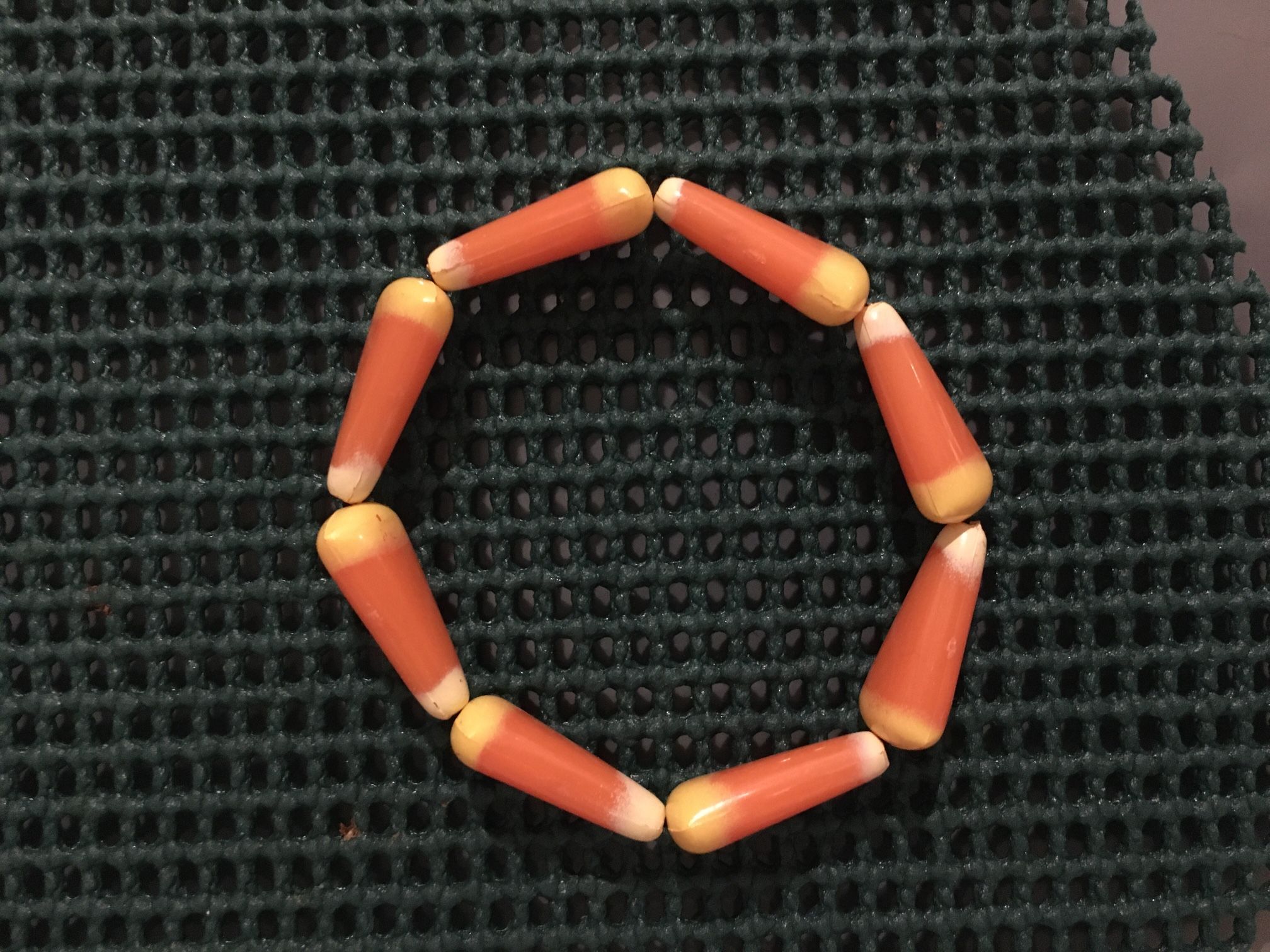 Candy Corn Stretch Bracelet (Resin)