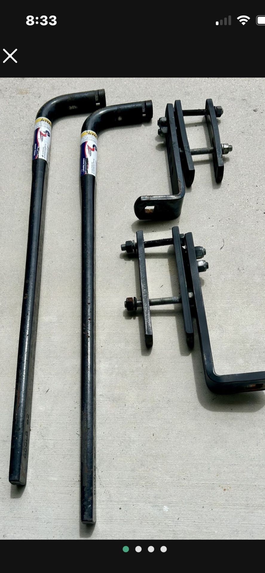 6K ROUND BARS/BRACKETS FOR WEIGHT DISTRIBUTION HITCH