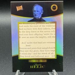 2024 Pieces of the Past 1800s Edition #162 Cornelius Vanderbilt Patch Relic (READ)