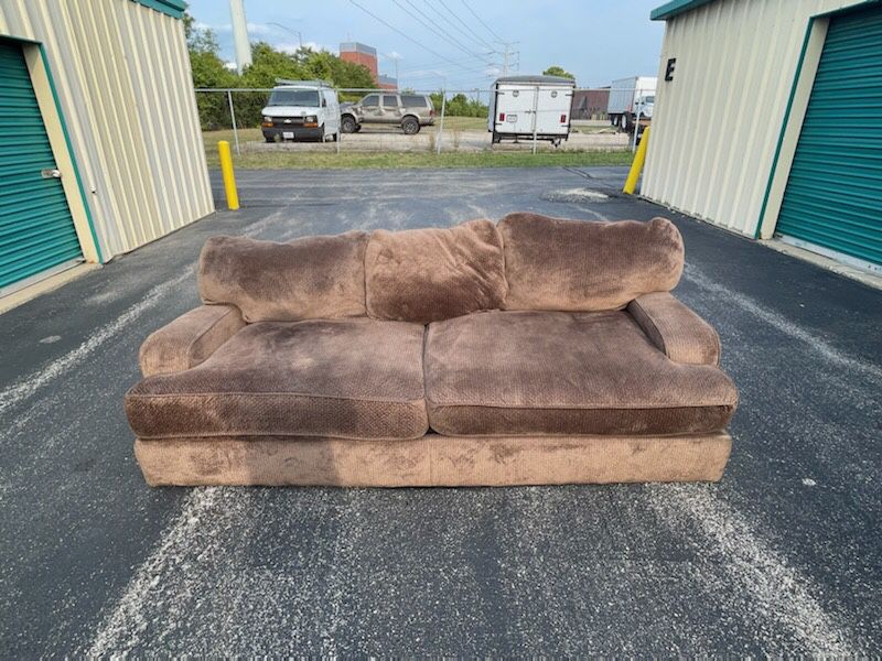 Brown Microfiber Couch (Easy Pickup)