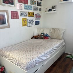 Twin Bed with Storage MATTRESS INCLUDED