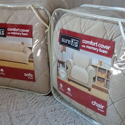 SureFit Sofa & Chair Cover Set- TAUPE - NEW