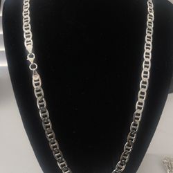 Silver Flat Mariner Chain 925