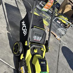 Ryobi 40v lawnmower with 6.0 amp battery and charger
