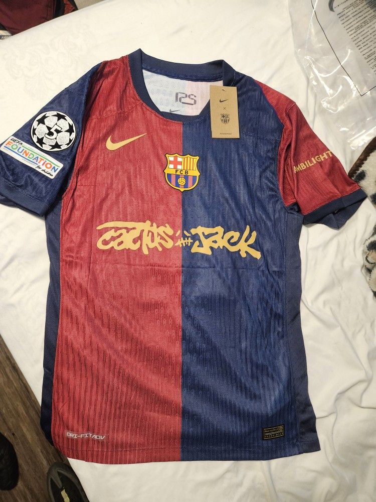 CACTUS JACK LAMINE YAMAL BATCELONA JERSEY $45. CASH PLEASE!!