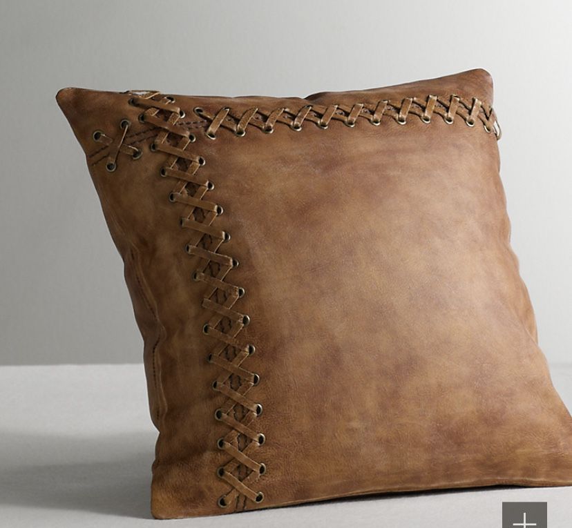 Baseball Leather Pillow - Restoration Hardware