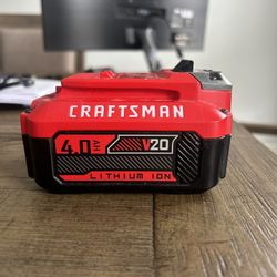 Craftsman V20 4.0Ah Batteries + Fast Charger – Like New
