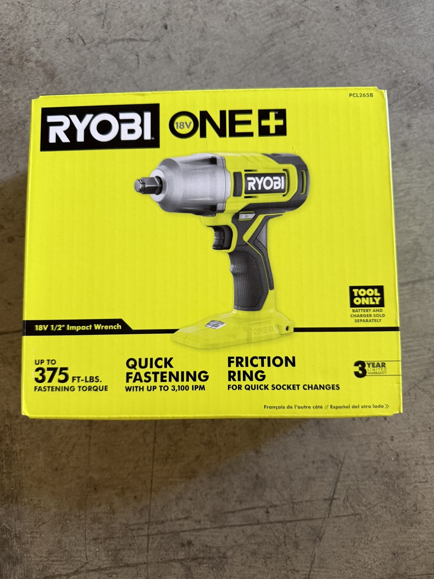 Ryobi 18v Impact Wrench Brand New 