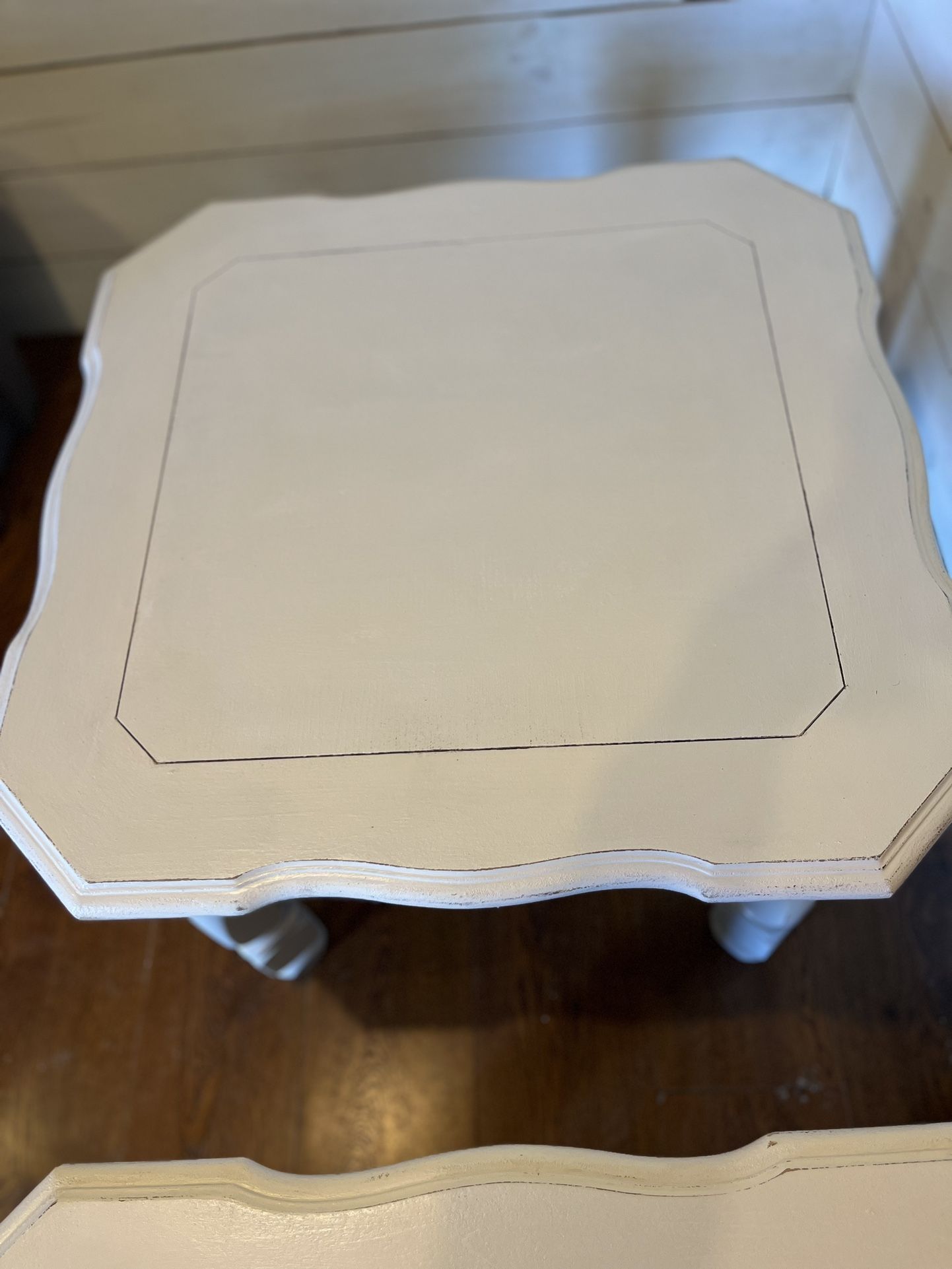2 Matching White Solid Wood End Tables