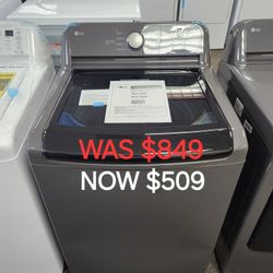 4.1 Cu. Ft. Top Load Washer In Grey With 4 Way Agitator,  Never Rust Drum, Slamproof Glass