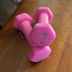 2 Pound Hand Weights / Dumbbells 