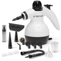 Steam Cleaner, Handheld Steam Cleaner for Home, 16-Piece Steam Cleaner Kit with Automatic Steam Switch, Steamer for Kitchen, Bathroom, Car, Living Roo