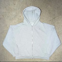 Lucid Blanks  Gray Full Zip Hooded Fleece Hoodie XL Men's Long Sleeve