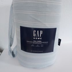 Gap Home Blue Comforter Set Full/Queen NEW