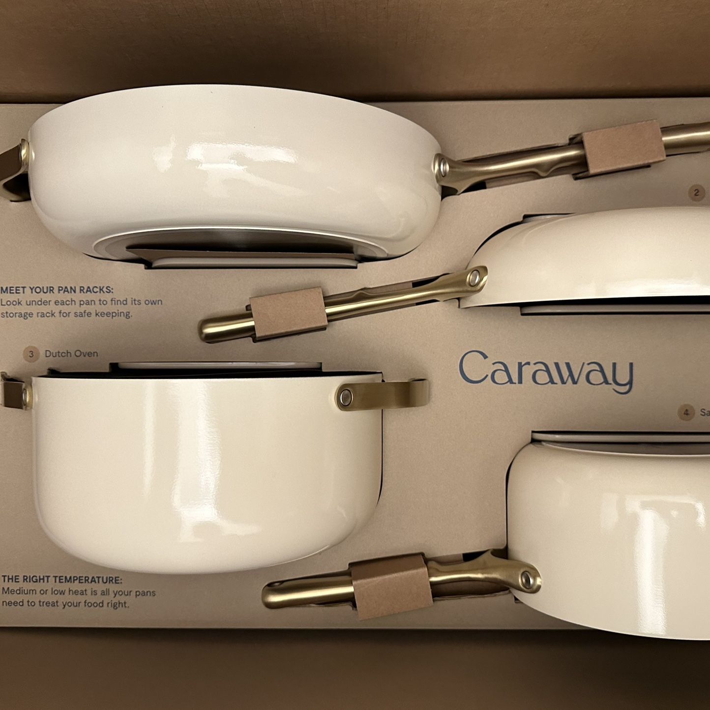 Caraway Home 3-Pc Ceramic Nonstick Cookware Set & Container 