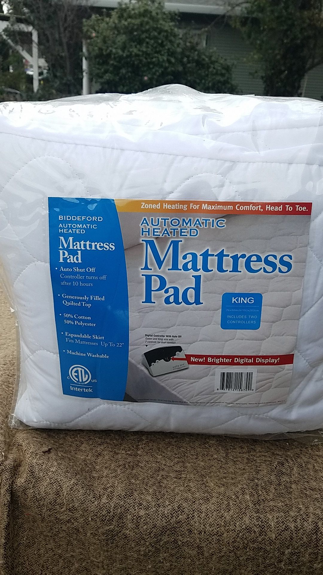 Automatic heated mattress pad king size