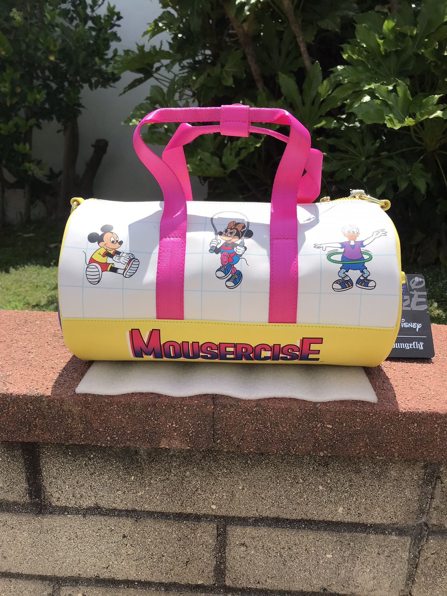 DISNEY LOUNGEFLY MOUSERCISE DUFFEL BAG 