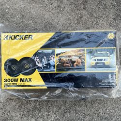 KICKER - CS Series 6-1/2" 2-Way Car Speakers with Polypropylene Cones (Pair) - Yellow/Black