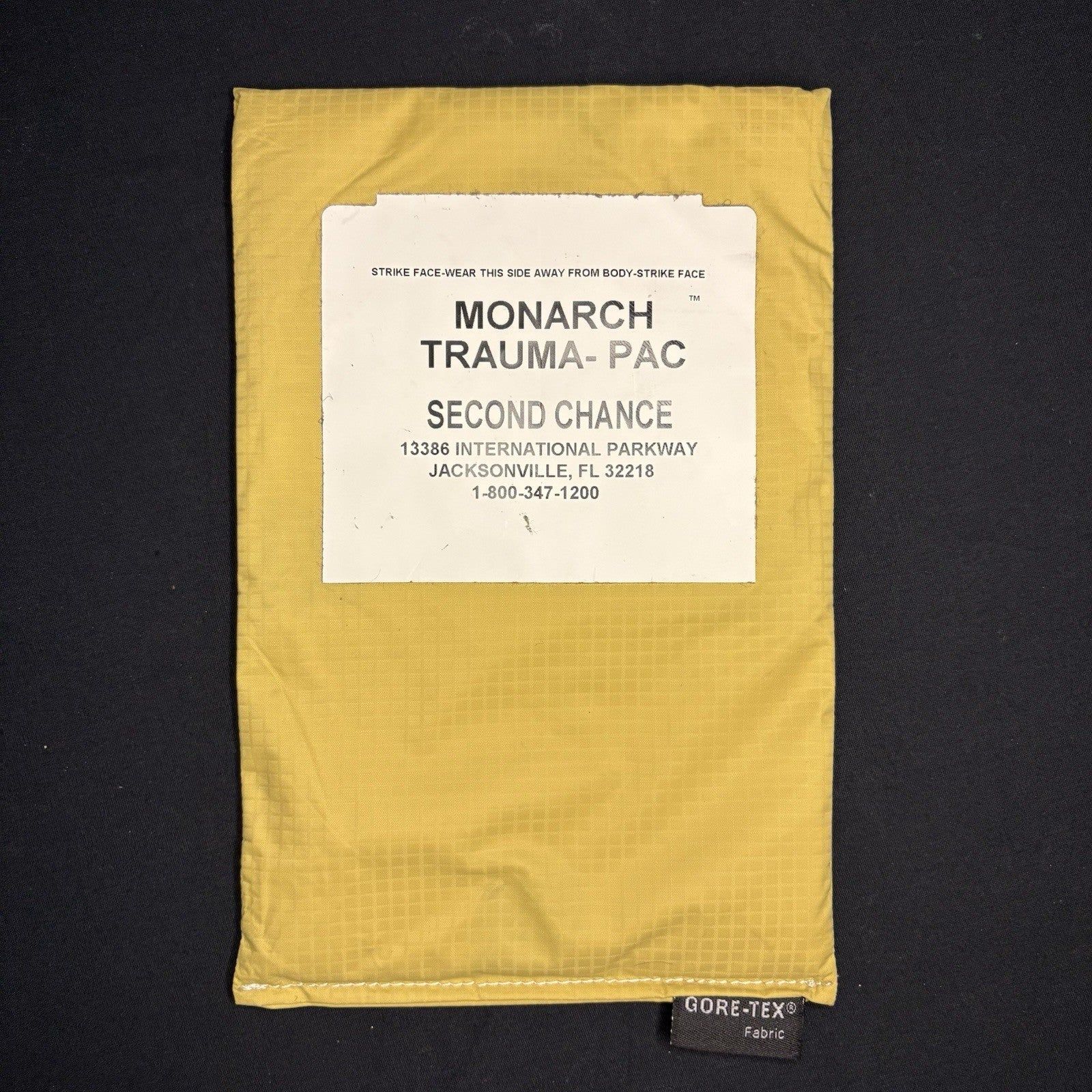 Second Chance Monarch Trauma Pac Plate 5.5"x 8.5" Soft Impact Gor-Tex Panel