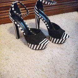Striped Heels