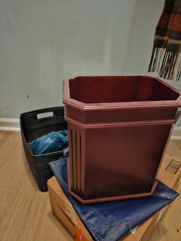 Mahogany Luxury Office Waste Basket