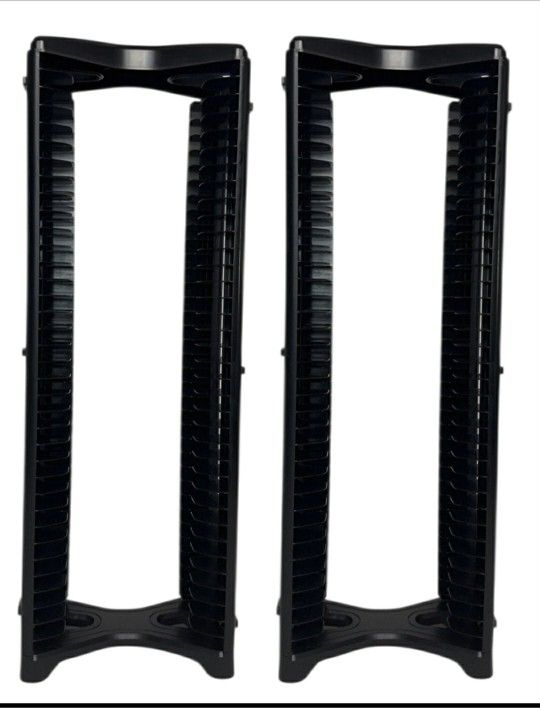 2 Level Up Game Storage Towers Organizer Holds 36 Video Games DVD PS2 3 XBOX Wii $15