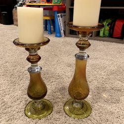 Glass Candle Holders
