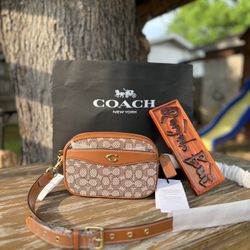 Coach Camera Bag In Signature Textile Jacquard