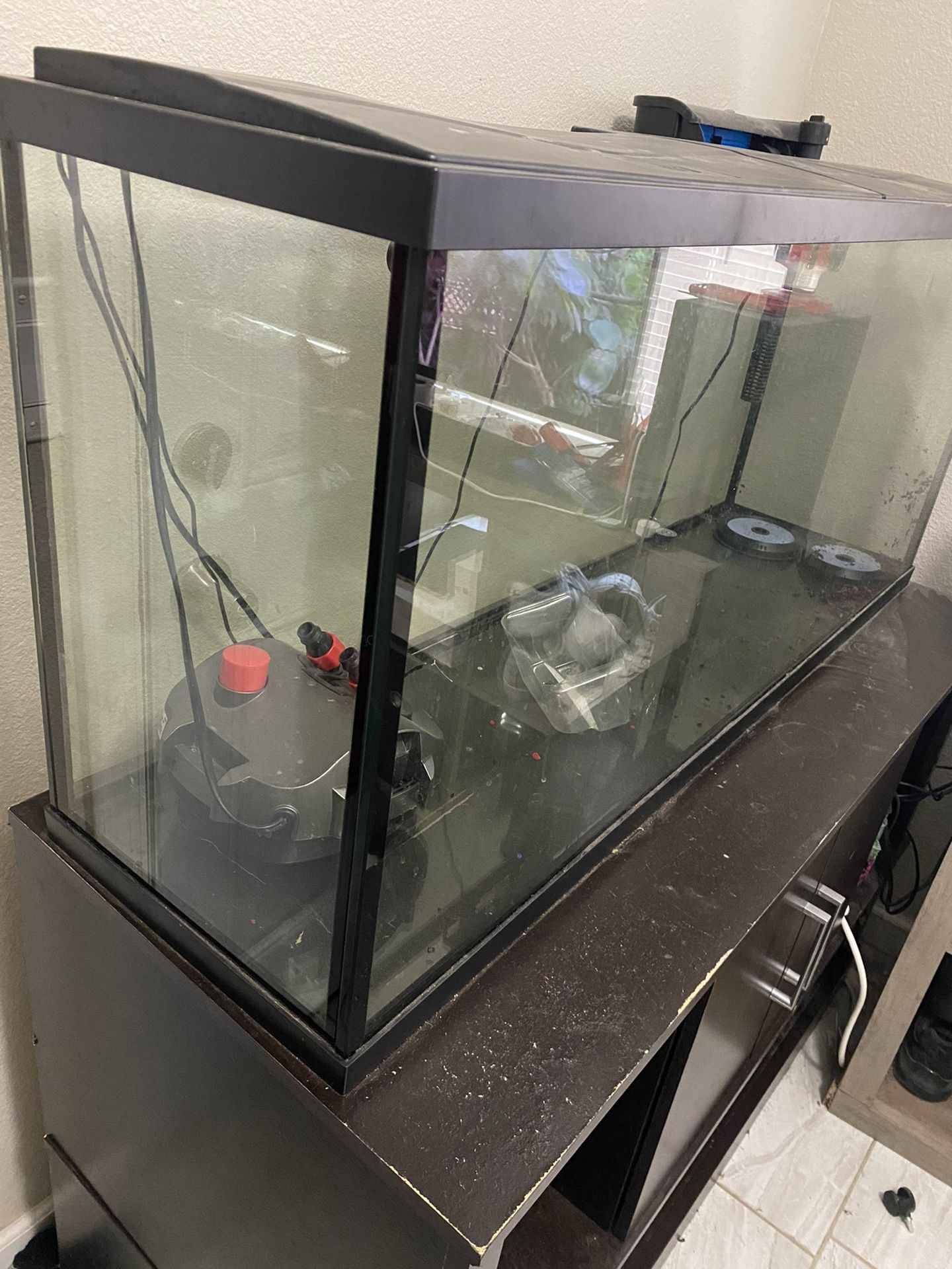 55 GALLON FISH TANK WITH DESK