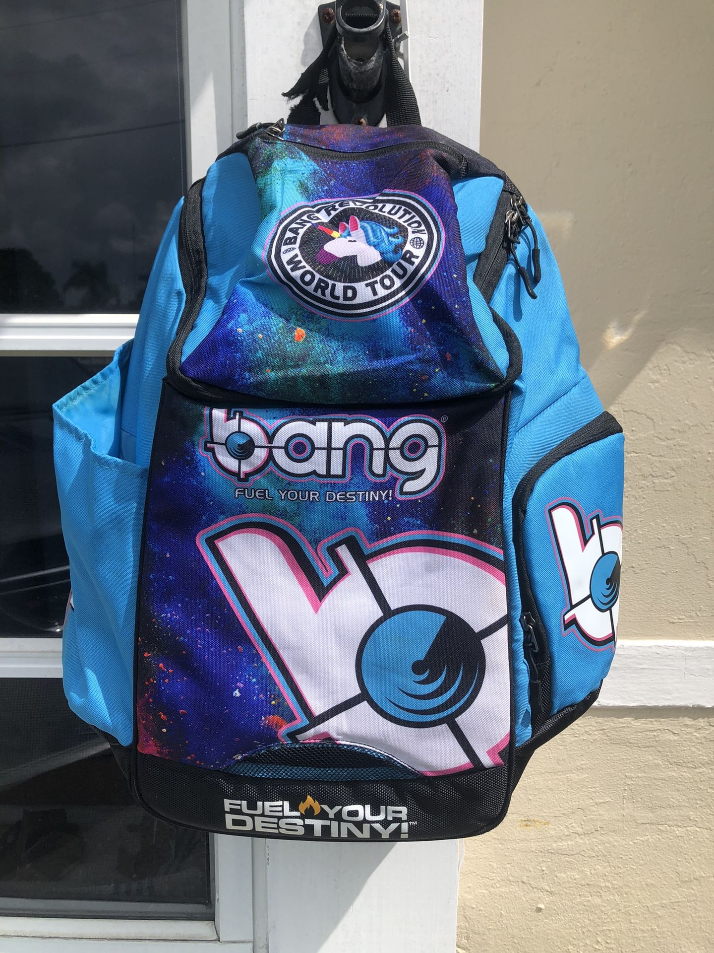 Bang Energy Drink Utility Backpack Blue “bang Revolution World Tour” Exclusive