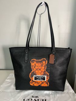 Coach City Zip Tote With Vandal Gummy Bear